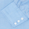 Blue Herringbone Superfine Cotton Shirt with T&A Collar and 3-Button Cuffs