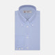 Light Blue Royal Oxford Cotton Shirt with Button-Down Collar and 3-Button Cuffs
