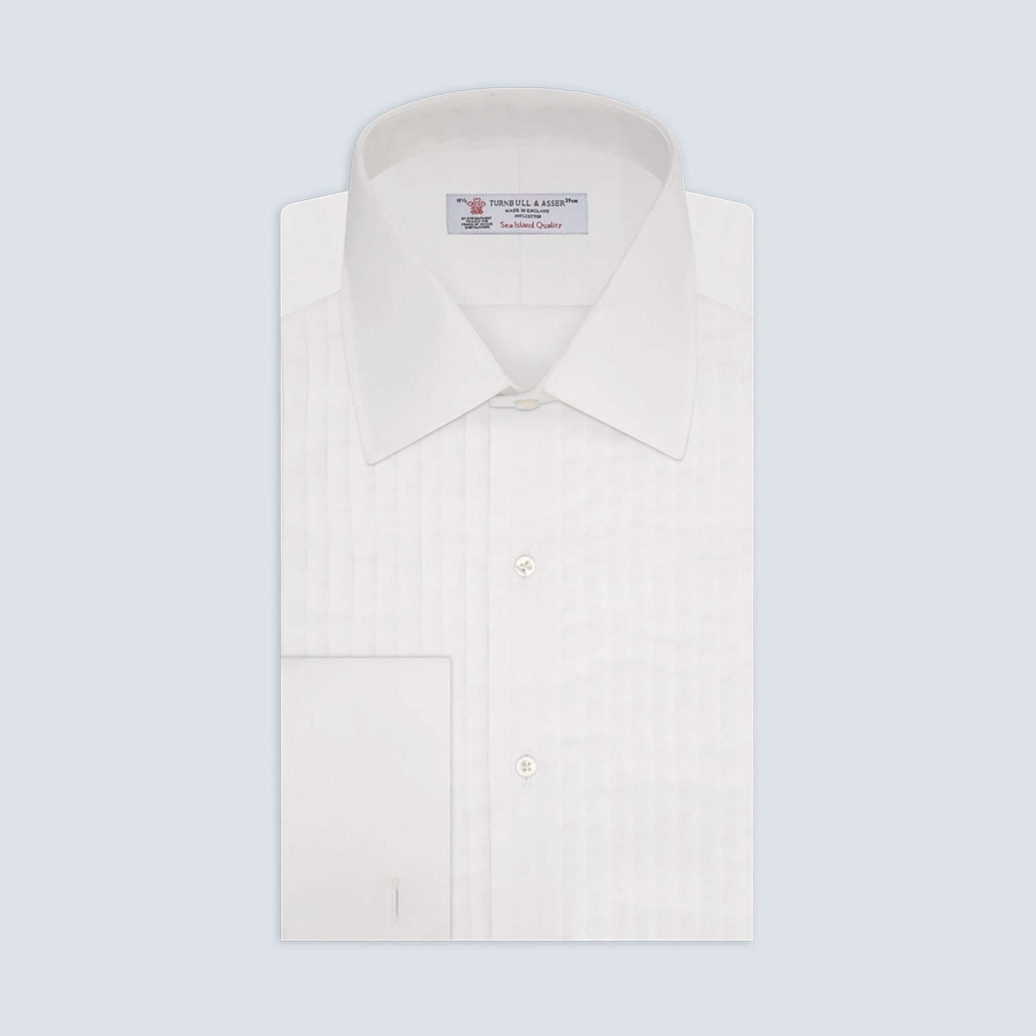 White Sea Island Quality Cotton Dress dress shirt with T&A Collar and Double Cuffs White Sea Island Quality Cotton Dress dress shirt with T&A Collar and Double Cuffs