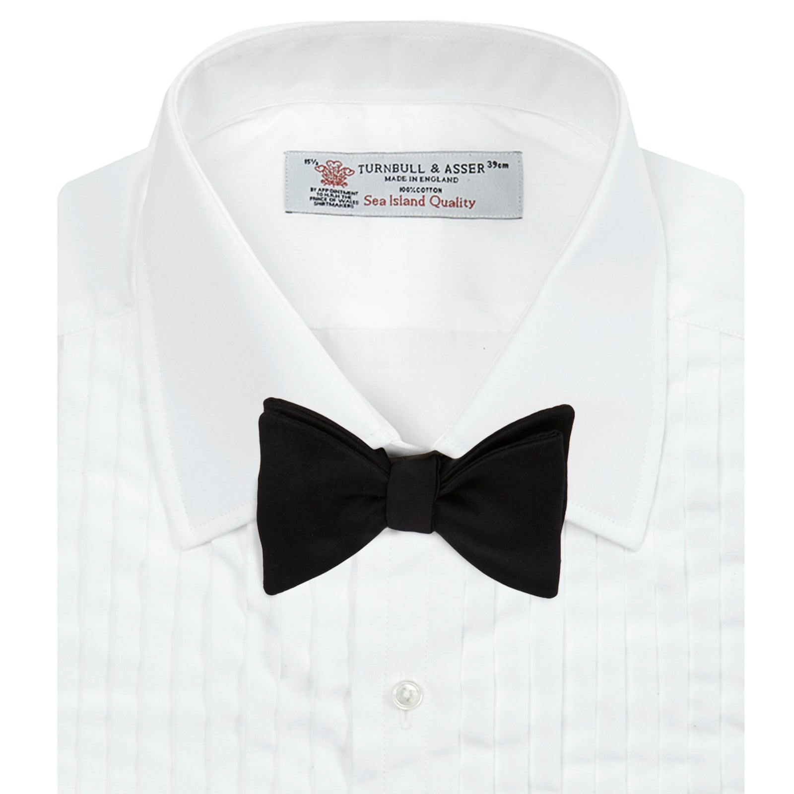 View 4 of product White Sea Island Quality Cotton Dress Shirt with T&A Collar and Double Cuffs
