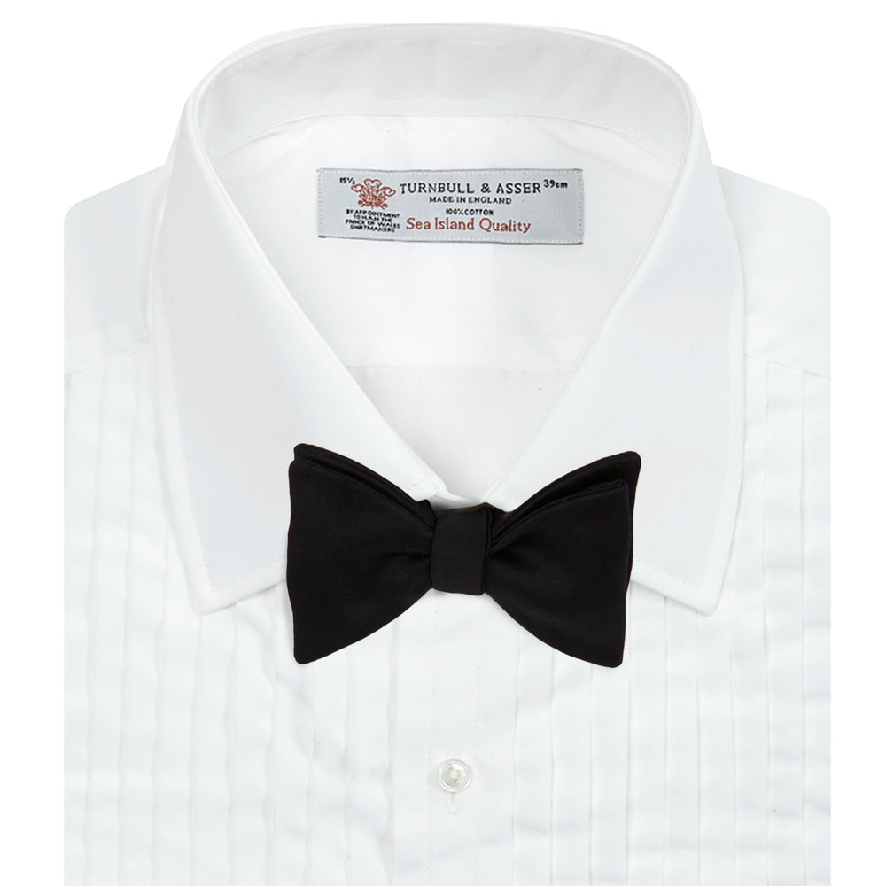 White Sea Island Quality Cotton Dress Shirt with T&A Collar and Double Cuffs