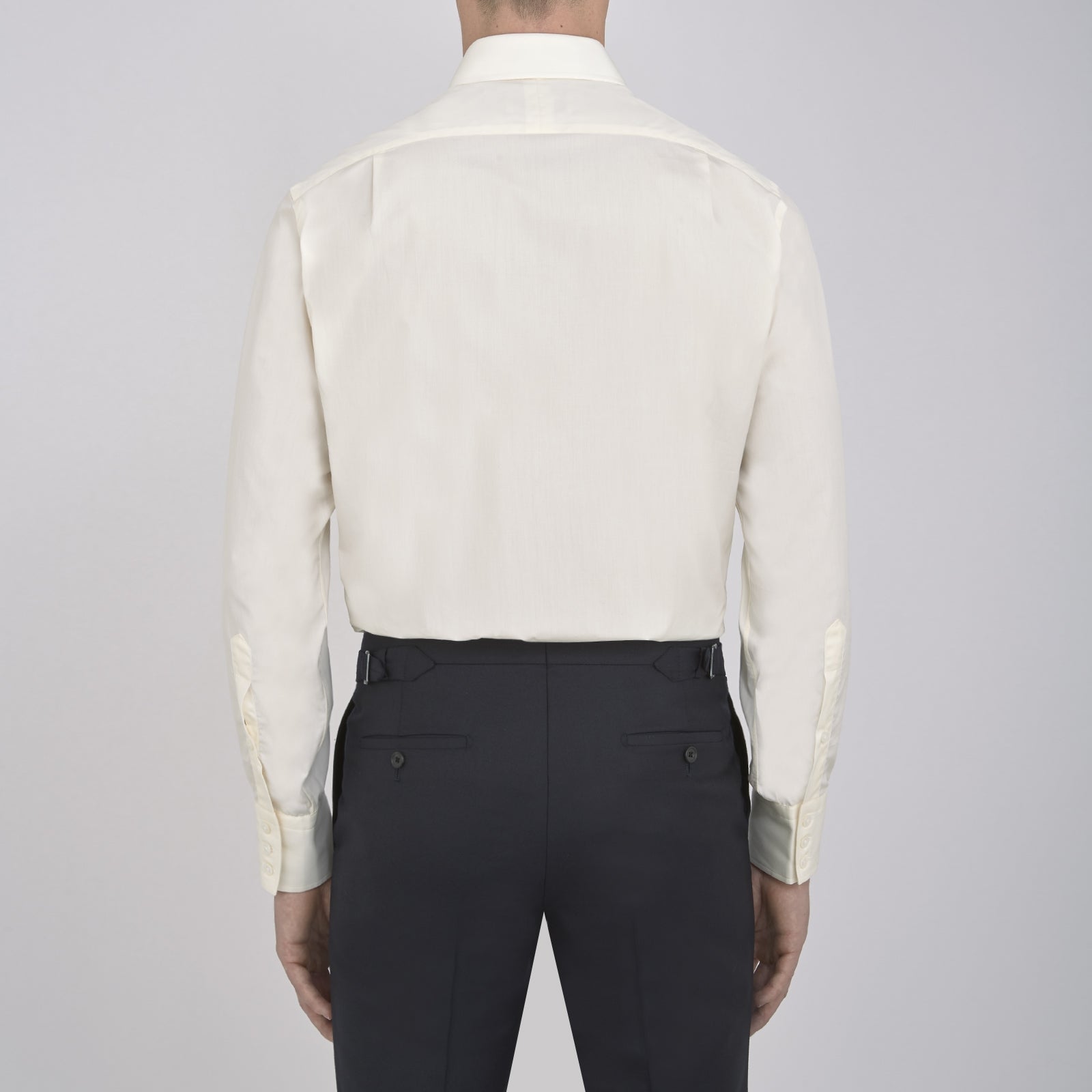 View 3 of product Cream Sea Island Quality Cotton Shirt with T&A Collar and 3-Button Cuffs
