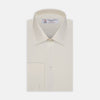 View 1 of product Cream Sea Island Quality Cotton Shirt with T&A Collar and Double Cuffs