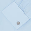View 6 of product Light Blue Sea Island Quality Cotton Shirt with T&A Collar and Double Cuffs