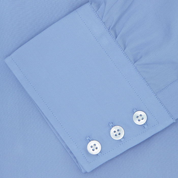 Blue Sea Island Quality Cotton dress shirt with T&A Collar and 3-Button Cuffs Image 5