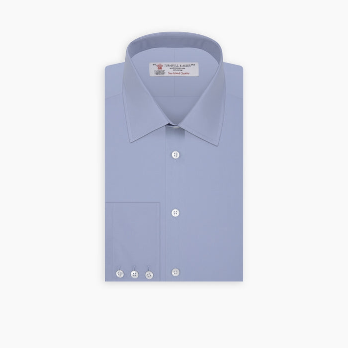 Blue Sea Island Quality Cotton dress shirt with T&A Collar and 3-Button Cuffs Image 6