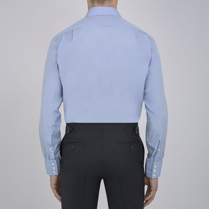 Blue Sea Island Quality Cotton dress shirt with T&A Collar and 3-Button Cuffs Image 2
