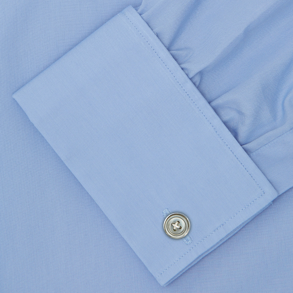 View 6 of product Blue Sea Island Quality Cotton Shirt with T&A Collar and Double Cuffs