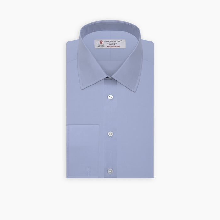 Blue Sea Island Quality Cotton Shirt with T&A Collar and Double Cuffs Image 6