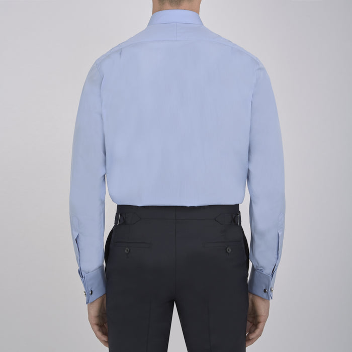 Blue Sea Island Quality Cotton Shirt with T&A Collar and Double Cuffs Image 2
