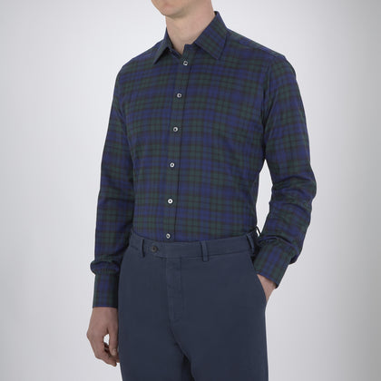 Slim Navy Twill Silk Tie Image 1