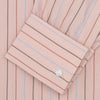 View 4 of product Pink, Red and Blue Pencil Stripe Shirt with T&A Collar and Double Cuffs