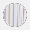 White, Gold and Blue Double Stripe Cotton Fabric