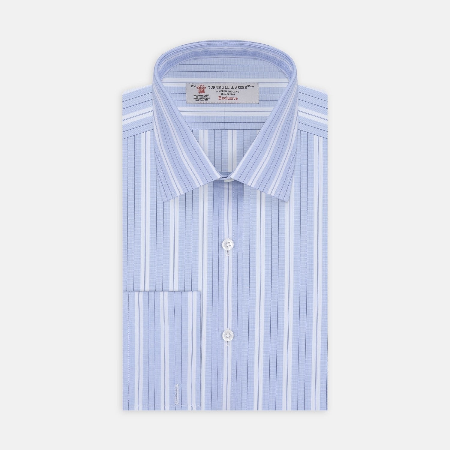 View 2 of product Blue and White Sky Stripe Cotton Fabric