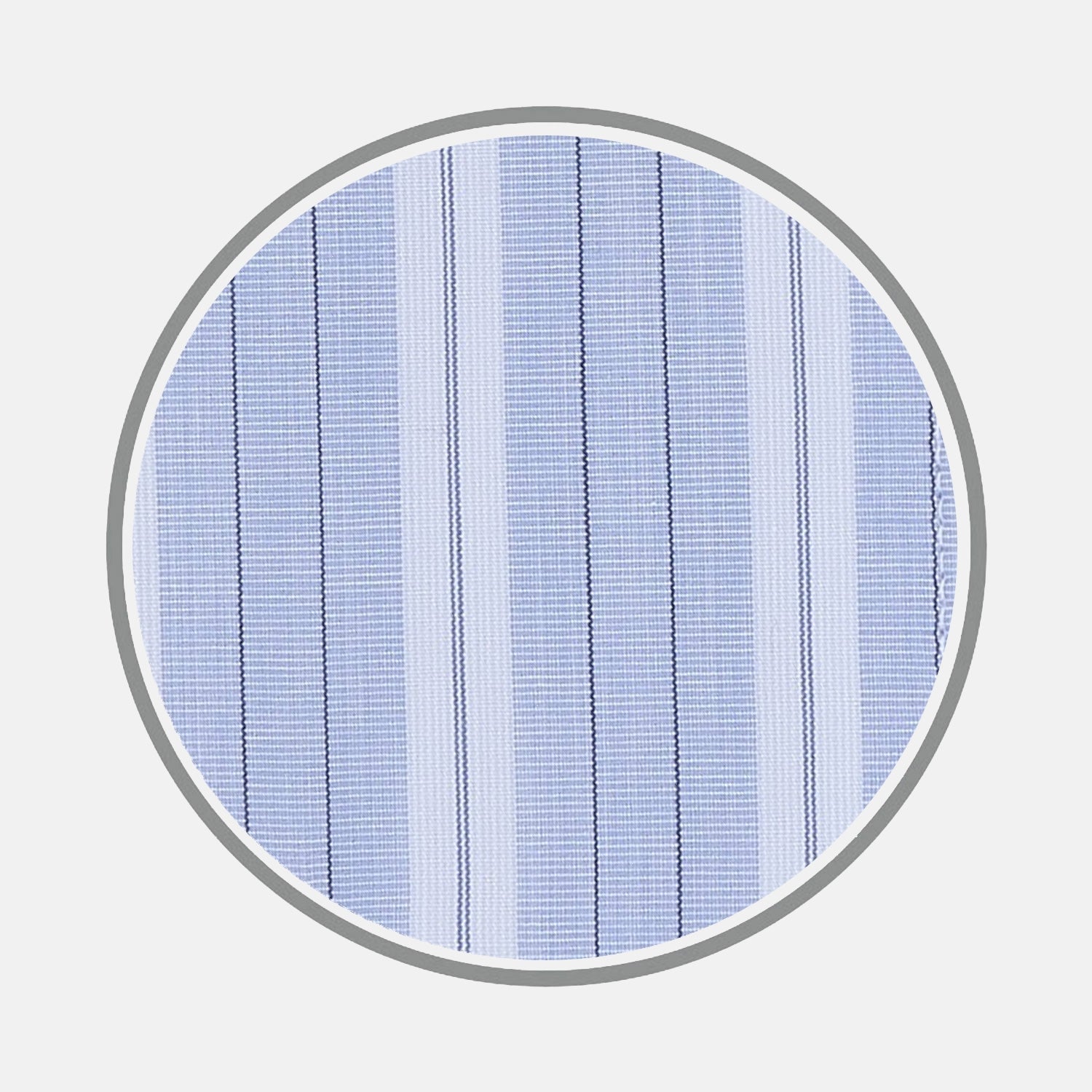 View 1 of product Blue and White Sky Stripe Cotton Fabric