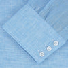 View 4 of product Turquoise Linen Shirt with T&A Collar and 3-Button Cuffs