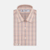 View 1 of product Red, Grey and Navy Mixed Check Shirt with T&A Collar and 3-Button Cuffs