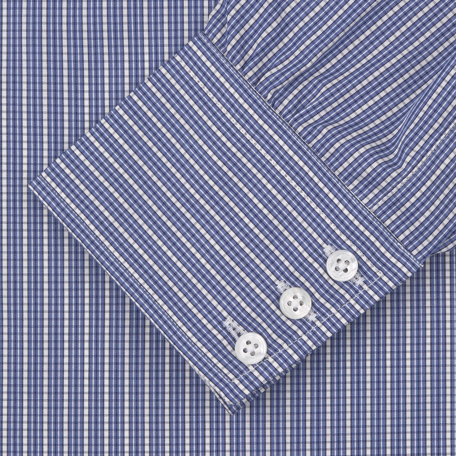 View 2 of product Blue Sea Island Quality Cotton Shirt with T&A Collar and Double Cuffs