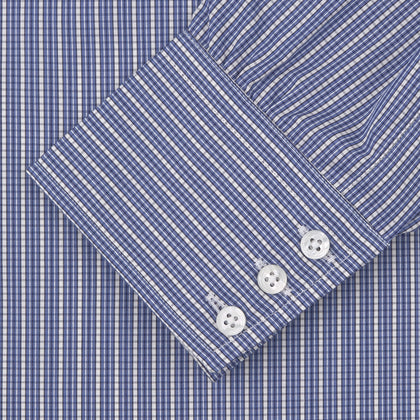 Blue Sea Island Quality Cotton Shirt with T&A Collar and Double Cuffs Image 1