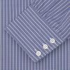 Navy Rich Check Shirt with T&A Collar and 3-Button Cuffs