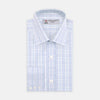 View 1 of product Blue and Green Business Plaid Check Shirt with Classic T&A Collar and 3-Button Cuffs