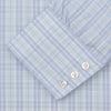 View 2 of product Blue and Green Business Plaid Check Shirt with Classic T&A Collar and 3-Button Cuffs