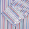 Blue, Pink and Red Graph Stripe Shirt with T&A Collar and 3-Button Cuffs
