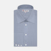 View 1 of product Blue Cashmere Blend Shirt with T&A Collar and 3-Button Cuffs