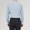 View 3 of product Blue Cashmere Blend Shirt with T&A Collar and 3-Button Cuffs