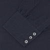 View 4 of product Navy Cashmere Blend Shirt with T&A Collar and 3-Button Cuffs