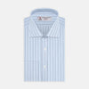View 1 of product Sky Blue and Turquoise Pinstripe Shirt with Regent Collar and Double Cuffs