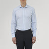View 2 of product Sky Blue and Turquoise Pinstripe Shirt with Regent Collar and Double Cuffs