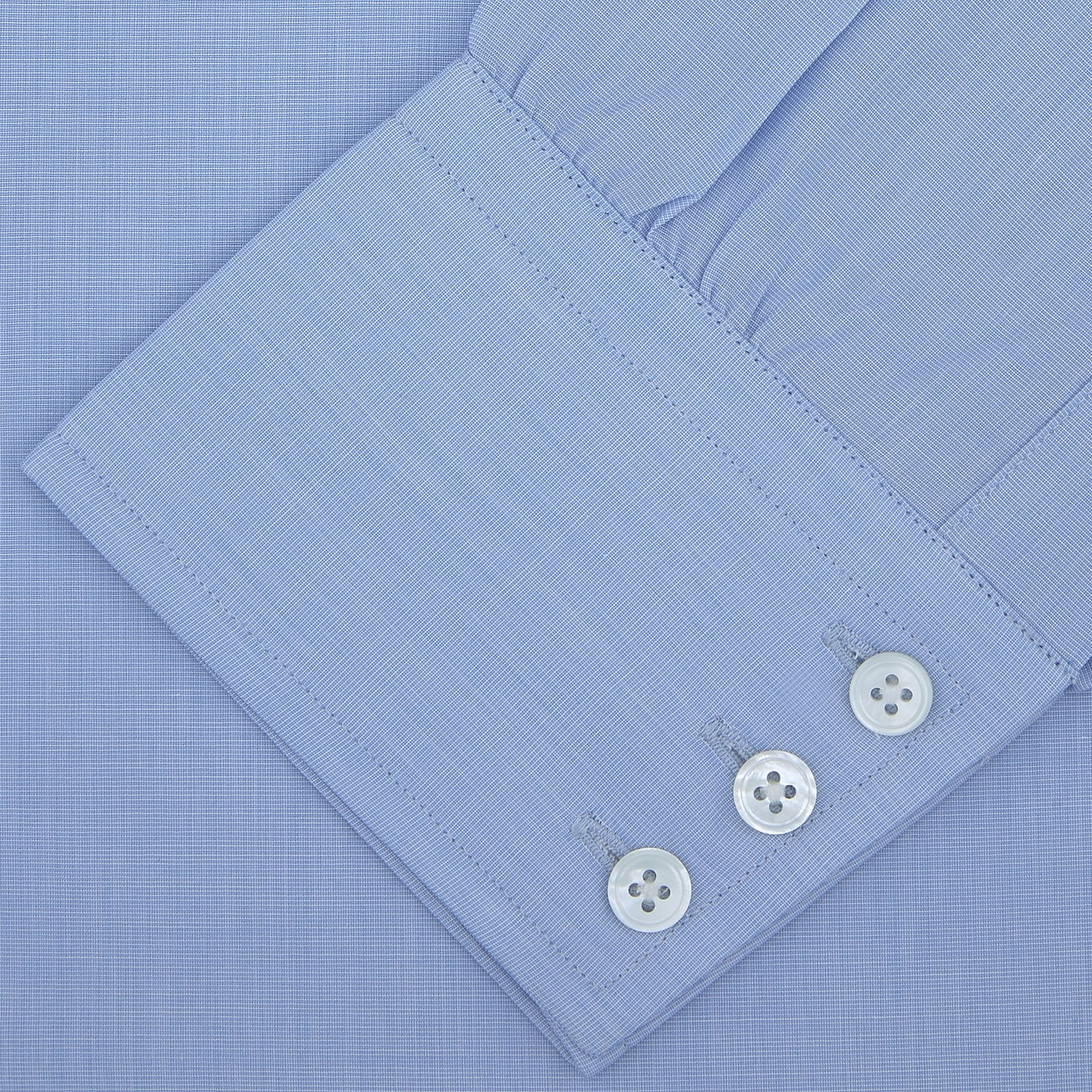 View 4 of product Light Blue End On End Shirt With Regent Collar &amp; 3 Button Cuffs