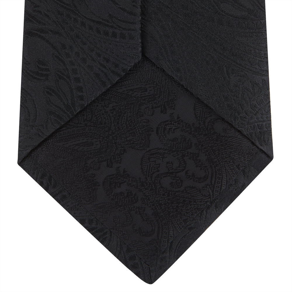 Black Paisley Silk Tie