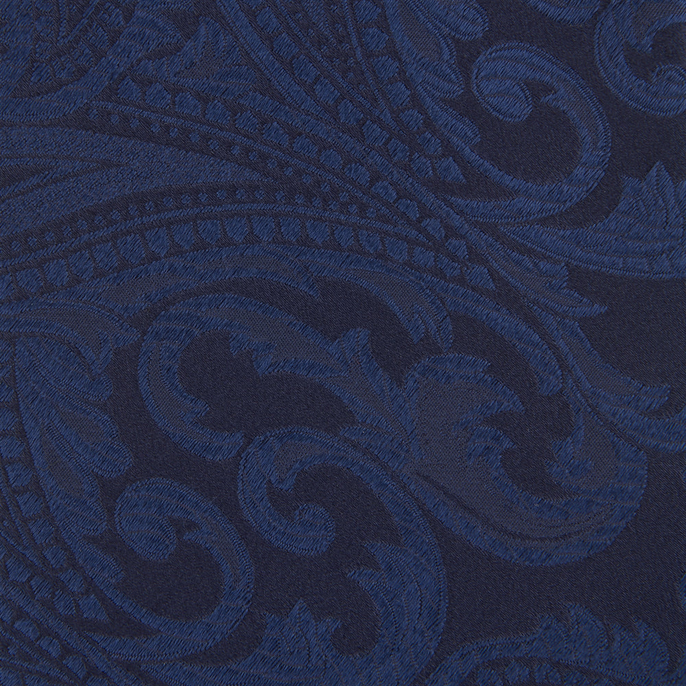 Navy Paisley Silk Tie