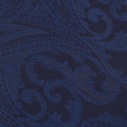 Navy Paisley Silk Tie Image 2