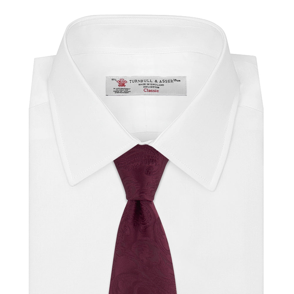 Burgundy Paisley Silk Tie