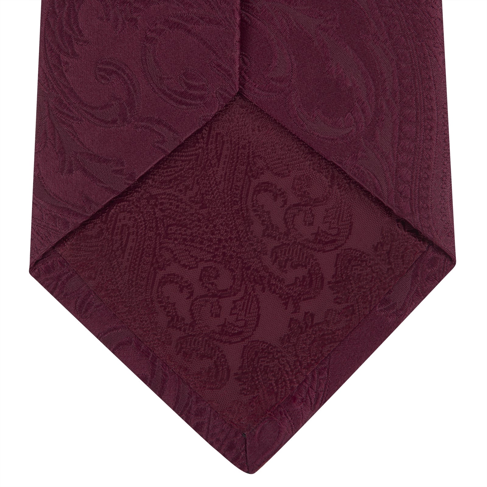 View 4 of product Burgundy Paisley Silk Tie