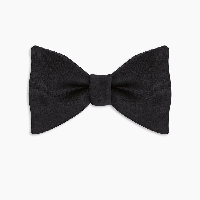 Black Satin Bow Tie Image 4