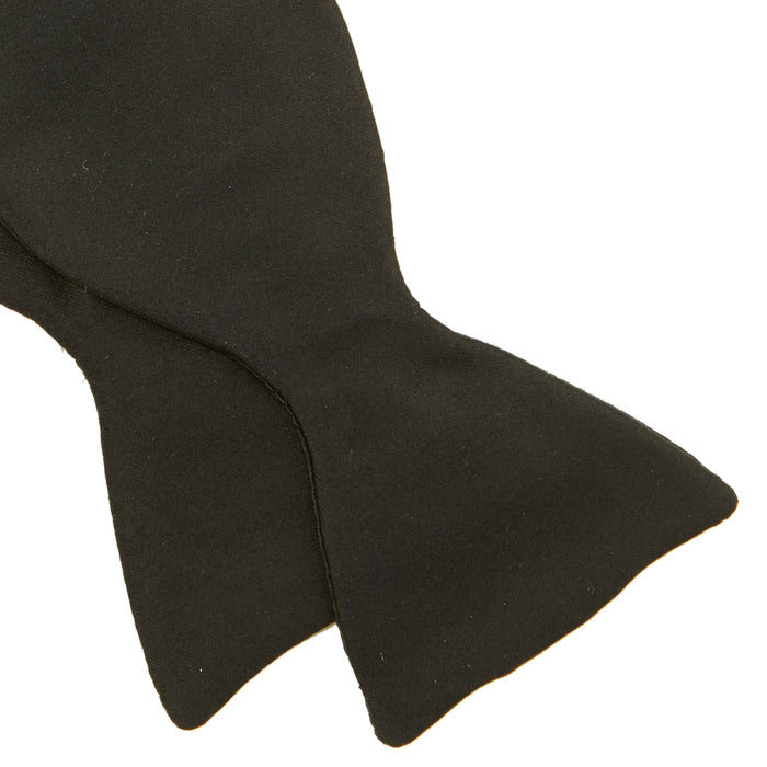 Black Satin Bow Tie Image 3