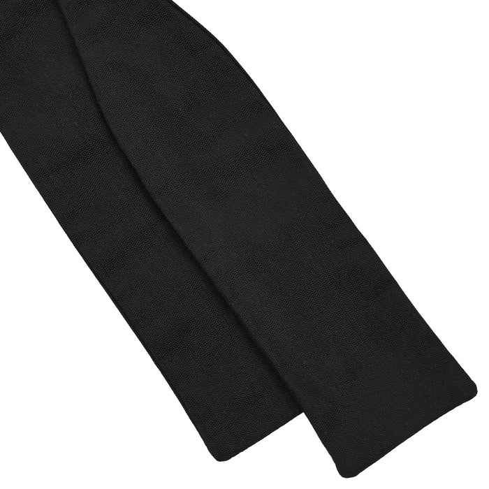 Black Narrow Silk Bow Tie Image 2
