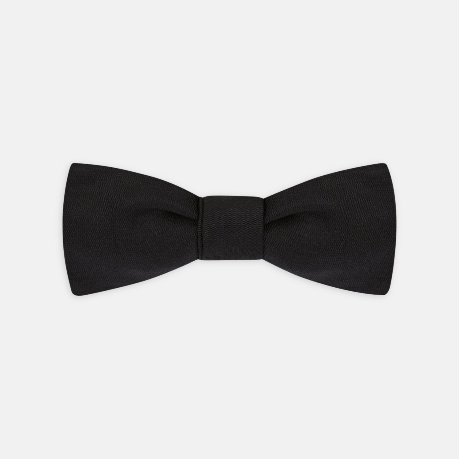 View 1 of product Black Narrow Silk Bow Tie
