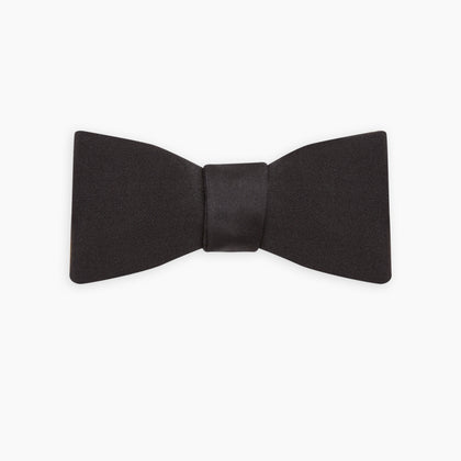 Black Silk Bow Tie Image 4