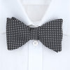 View 2 of product Diamond Black and White Silk Bow Tie