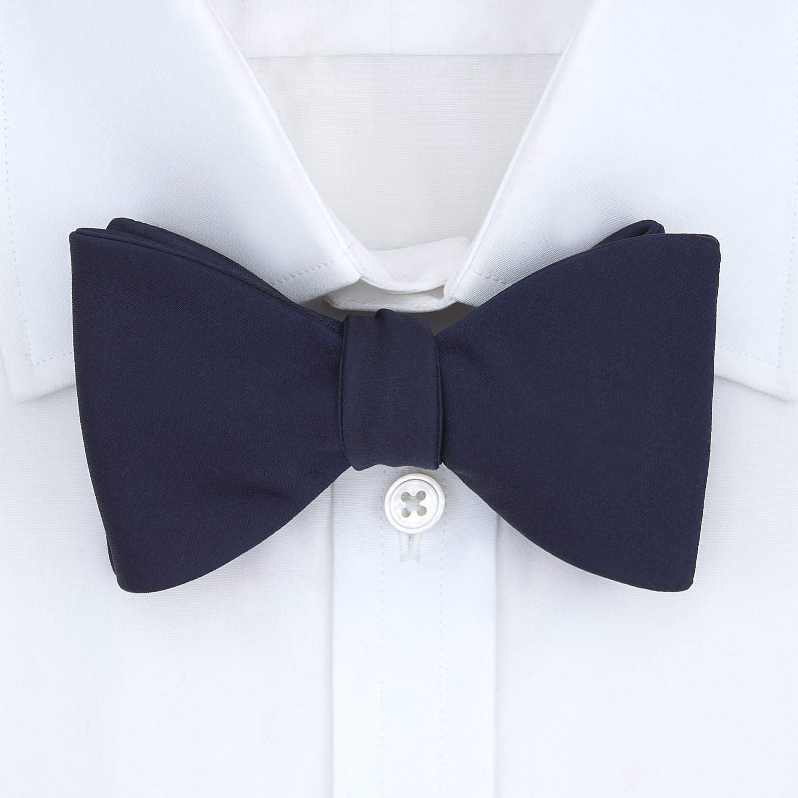 View 2 of product Navy Satin Silk Bow Tie