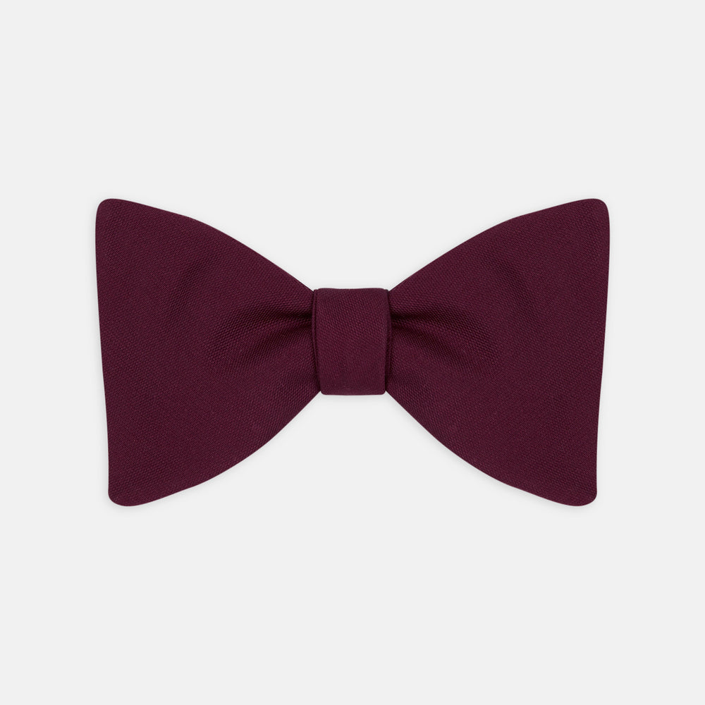 Burgundy Barathea Bow Tie