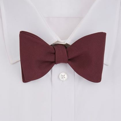 Burgundy Barathea Bow Tie Image 1