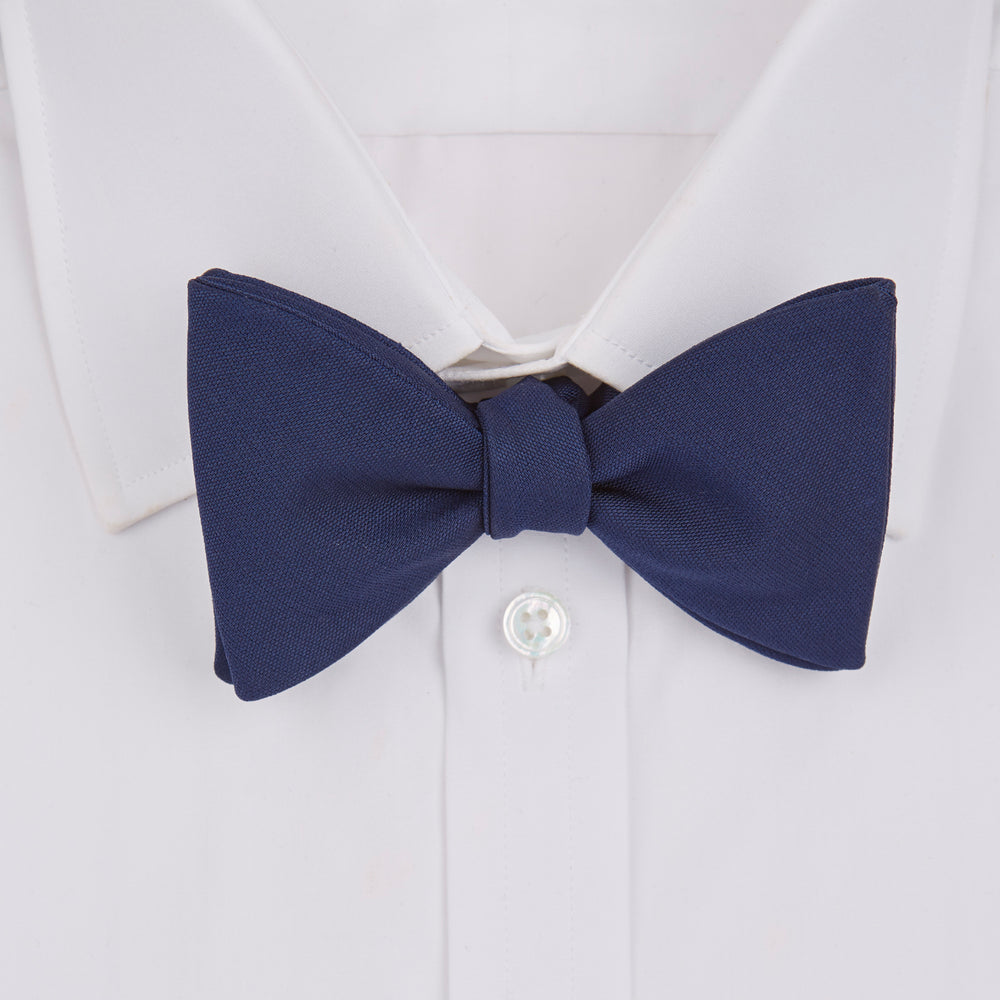 Navy Barathea Bow Tie