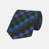 View 1 of product Navy and Blue Checkerboard Jacquard Wool Tie