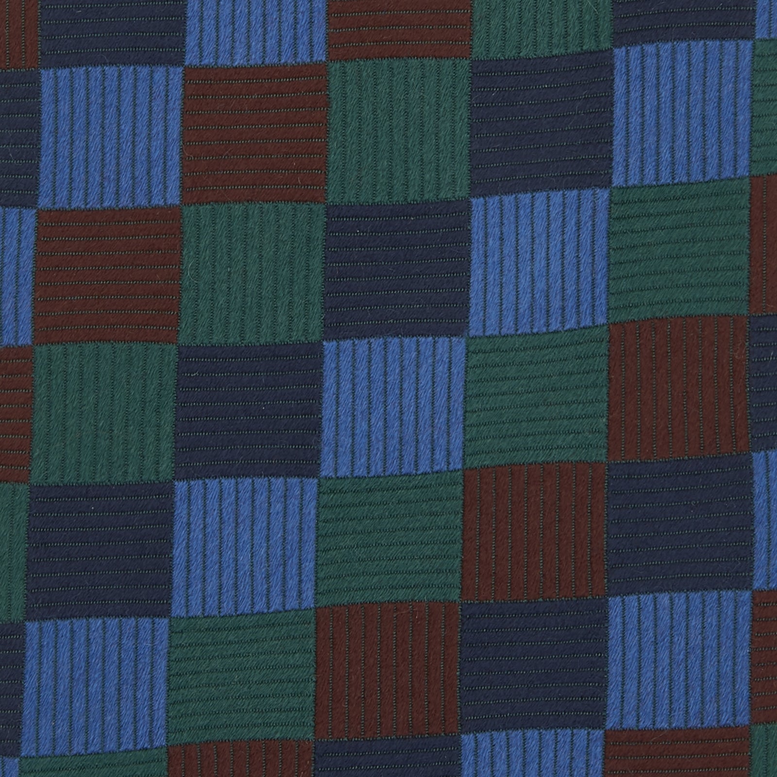 View 3 of product Navy and Blue Checkerboard Jacquard Wool Tie